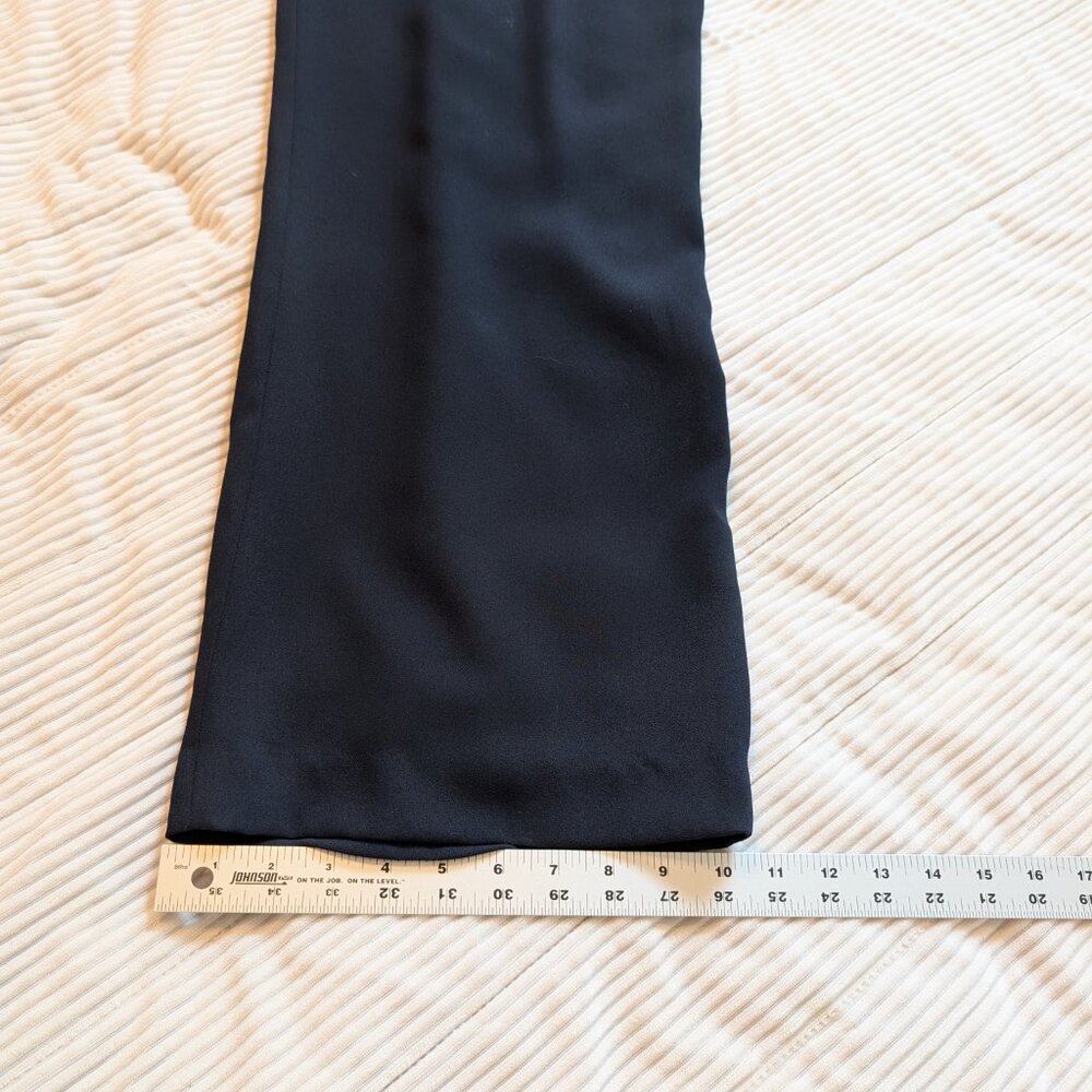 Le Suit Dark Navy Double-Breasted Shawl-Collar Pantsuit - Picture 13 of 16